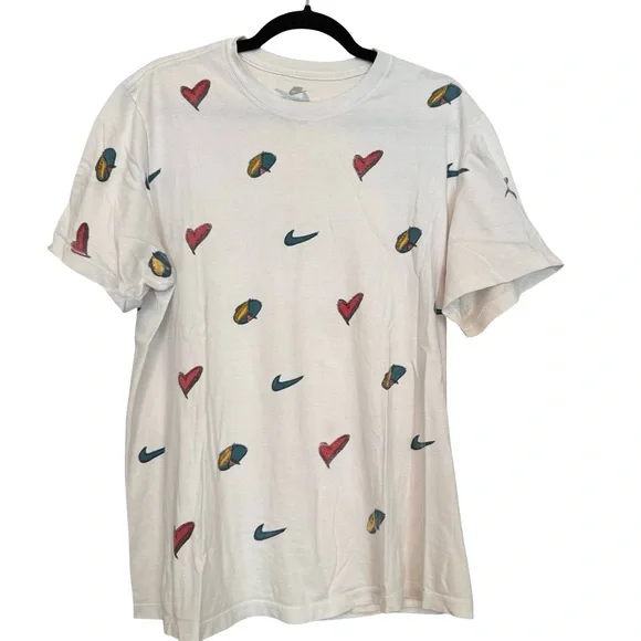 Nike Peace Love Swoosh Vintage All-Over Print Tee - Picture 1 of 4